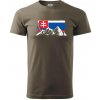 Slovenské hory - Klasické pánske tričko vyššej gramáže - 3XL ( Army )