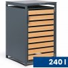 Prístrešok na popolnicu 240 l, 1160 x 695 x 800 mm, dekor dreva