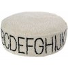 LORENA CANALS Puf abeceda ABC Natural-Black