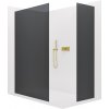 CERANO - Sprchová zástena Walk-in Crystal TL/P - 8 mm - bezvzperový systém - zlatá kartáčovaná, grafitové sklo - 130x110x200 cm