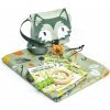 Drevená sada na výlet do lesa Forest Trail Set Tender Leaf Toys s taškou a nepremokavá deka s lupou a doplnkami
