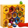 Vzdelávacia hračka Kruzzel 21910 Drevená hra na výučbu farieb včielky