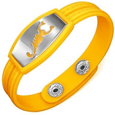 Šperky eshop Náramok vyrobený z gumy žlté prevedenie grécky motív škorpión  Z9.3 od 4,85 € - Heureka.sk