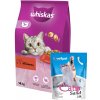Whiskas Adult s hovädzím mäsom 14 kg + Cat Sand 3,8l