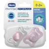 Chicco silikon Micro cumlík ružová 2 ks