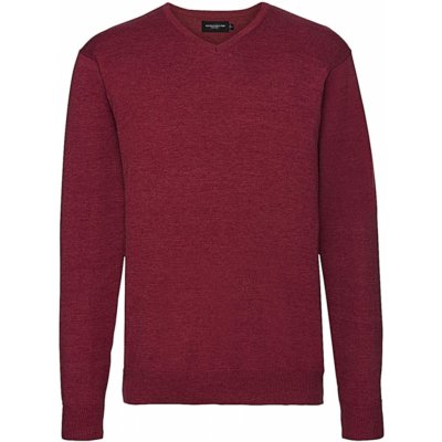 Russel V-Neck sveter pletený červený