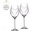 Poháre na biele víno so Swarovski Elements Hearts 360ml