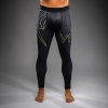 Pánske športové legíny Venum Serpenti – Black/Silver/Gold Velikost: L