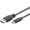 PremiumCord ku31ca015bk USB-C/male - USB 3.0 A/Male, 15cm, černý