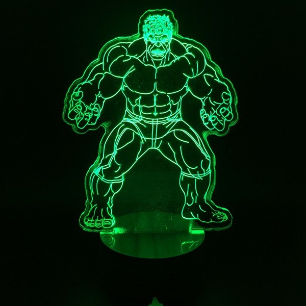 Beling Detská lampa, Hulk, 7 farebná QS295
