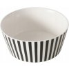 RAŇAJKOVÁ MISKA KERAMICKÁ ČIERNO-BIELA OKRÚHLA S PRÚŽKAMI SOHO 500 ML