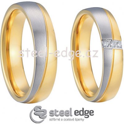 Steel Wedding Snubné prstene chirurgická ocel SSPL003