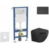 Geberit Duofix Set predstenovej inštalácie, klozetu Oudee a dosky softclose, tlačidlo Delta50, matná čierna SANI11CA5507
