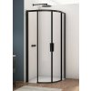 SANSWISS DIVERA BLACK D22SRB 80cm sprchový kút štvrťkruhový, rádius 55cm, profil čierny matný - 07 – sklo číre
