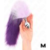 Kink - anal plug size m 8 x 3.5 cm with synthetic tail 40 cm purple