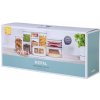 Mepal - Úložný box Modula s vekom 9-dielna súprava - 1x 2000 ml, 2x 1500 ml, 2x 1000 ml, 2x 425 ml, box na syr a 3-vrstvový box na mäso - biely