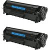 Hladamfarby Sada 2 x HP 12A (Q2612A) PREMIUM black - kompatibilný