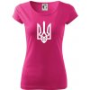 Ukrajina trojzubec veľký - Dámske tričko Pure - XL ( Purpurová )