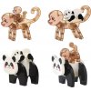 Picasso Tiles – Magnetická sada Panda & Opica (4 ks)