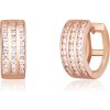 Pozlátené strieborné náušnice so zirkónmi JVD SVLE1752XH2RO00