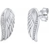 Silvego Strieborné náušnice anjelské krídlo Lasha so zirkónmi FW10187E