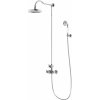 STEINBERG 350 nástenný sprchový systém s termostatom, horná sprcha priemer 225 mm, ručná sprcha 1jet, matná čierna, chróm, 3502721