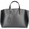 Made In Italy kožená kabelka do ruky 1417 čierna