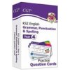 KS2 English Practice Question Cards: Grammar, Punctuation & Spelling - Year 4 (CGP Books)(Pevná)