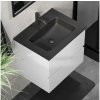 BATH DELUXE Kúpeľňová skrinka s umývadlom CONOR 61 cm biela/čierna BT0098+BT0126 + záruka 3 roky zadarmo