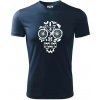 Bike lebka - Pánske tričko Fantasy športové - S ( Tmavomodrá (takmer čierna) )
