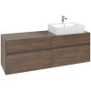 VILLEROY & BOCH Collaro závesná skrinka pod umývadlo na dosku (umývadlo vpravo), 4 zásuvky, 1600 x 500 x 548 mm, Arizona Oak, C13600VH