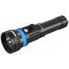 LED potápačská baterka + zelený laserový UltraPointer XTAR Pointer DL2, 1600m, 1x Li-ion aku. 21700 4000mAh 3,6V - SET