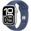 Apple Watch Series 10 46 mm Cellular strieborný hliník s denimovým športovým remienkom S/M MWY03QC/A