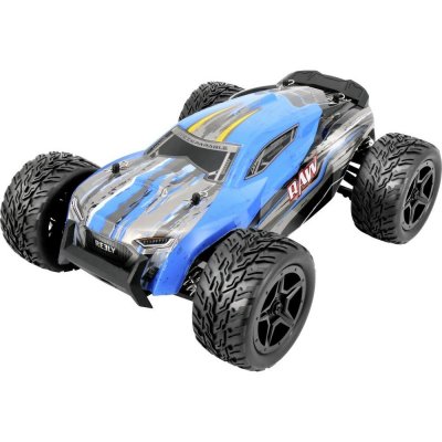 Reely modrá komutátorový RC model auta elektrický pretekárske auto 4WD 4x4 RtR 2,4 GHz vr. akumulátorov a nabíja 1:14