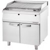 Lávový gril plynový, rošt V G30 800 mm | STALGAST, Linia 700 inox