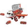 Alltoys Hasičské lietadlo s nákladným priestorom as 3 autíčkami 1:64