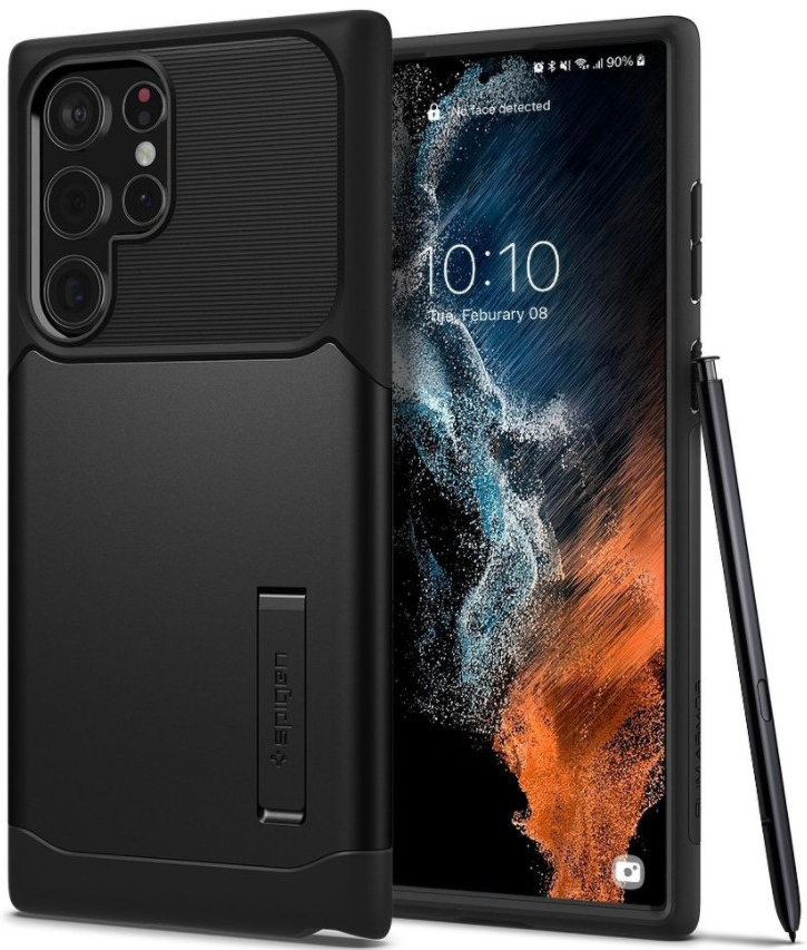 Púzdro Spigen Slim Armor Samsung Galaxy S22 Ultra 5G čierne