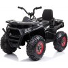 Detská elektrická štvorkolka Megacar XMX607, USB, SD, MP3, bluetooth, EVA kolesá, kožené sedadlo s operadlom, 4x4, 4x45W, 1 x 12V 10Ah, čierna (detská elektrická štvorkolka )