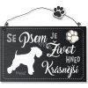 Nekupto Pets drevený nápis Schnauzer 155 x 98 x 5 mm