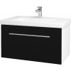 Dreja Umývadlová skrinka BIG INN SZZ 80 - N01 Biela lesk / Úchytka T02 / M17 Čierna mat