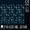 HOME LED svetelný záves, na vonkajšie použitie, 210 ks bielych LED, studený odtieň KAF 210L