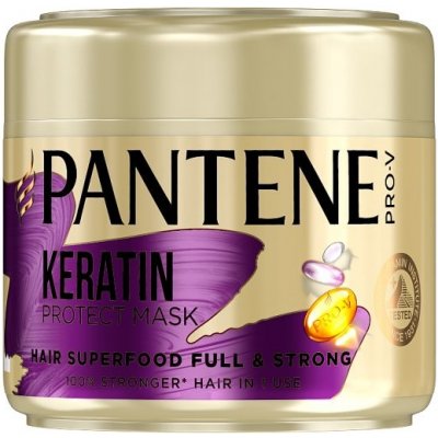 Pantene Pro-V Supernutrients Full & Strong Keratínová Maska Na Vlasy, 300ml