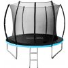 Spokey BOUNCE Trampolína 305 cm s ochrannou sítí a schůdky, černo-modrá