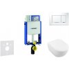 Geberit Kombifix - Modul na závesné WC s tlačidlom Sigma30, biela/lesklý chróm + Villeroy Boch - WC a doska, DirectFlush, SoftClose, CeramicPlus 110.302.00.5 NI5