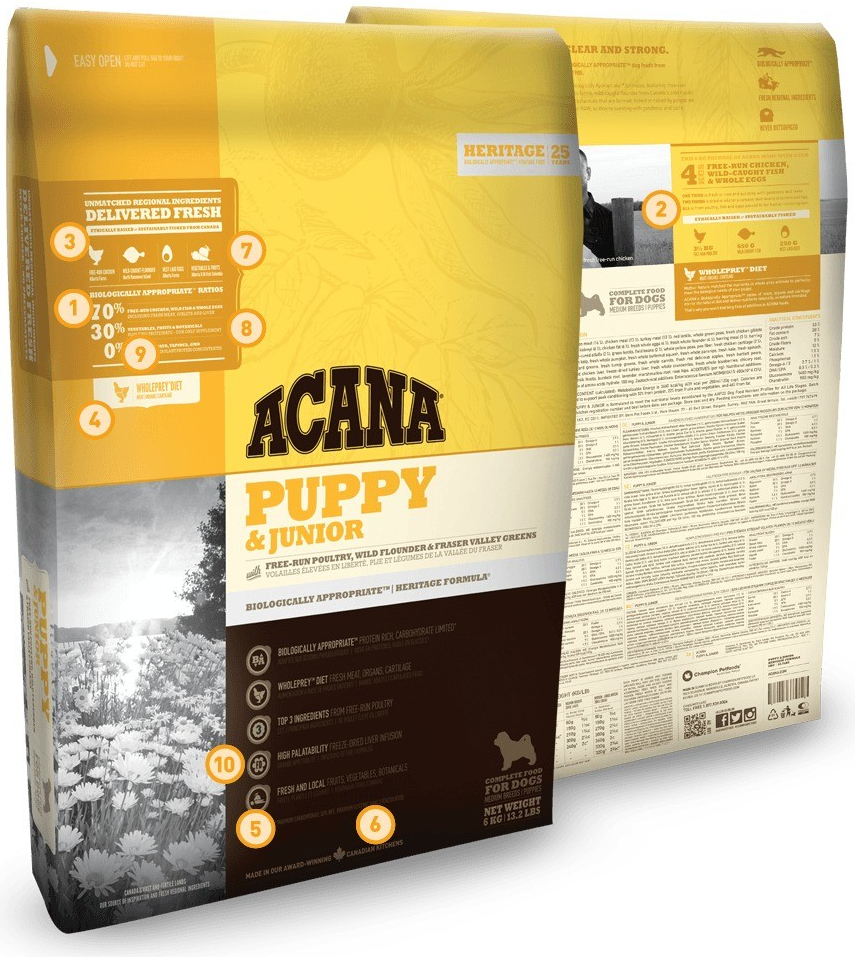 Acana Heritage Puppy & Junior 11,4 kg