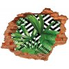 Fototapeta diera na stenu 3D Tropické listy 90x70 cm
