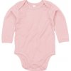 Babybugz Dojčenské body s dlhým rukávom Púdrovo ružová