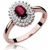 Blink-Blink Luxusný diamantový prsteň s Rubínom 2316RRuDB
