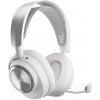 Steelseries Arctis Nova Pro Wireless Sluchátka s mikrofonem Kabelový a bezdrátový Přes hlavu Hraní Bluetooth Stříbrná, Bílá