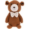 MEDVEĎ HNEDO-BIELY TEXTIL 19*14*26CM